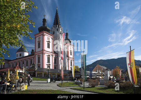 Marias Einsiedler Mönch Wallfahrt Kirche und Basilika Magna Matrix Austriae, Österreich, Steiermark, Mariazell - Pilger Magna Mater Austriae in Maria-Kirche Stockfoto