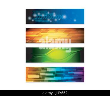 Reihe von abstrakten bunten banner Stock Vektor