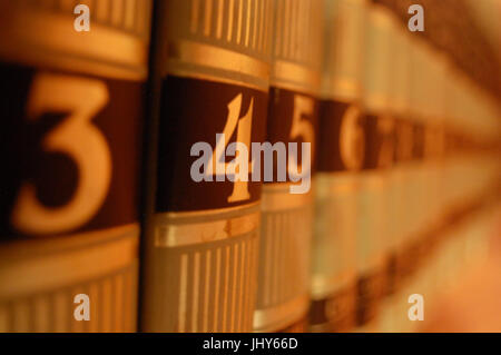 Closeup Schuß einer Enzyklopädie. Stockfoto