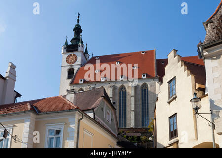 Piaristenkirche, Cremes / der Donau, Wachau, Niederösterreich, Österreich - Kirche der Piaristen in Krems / Donau, Österreich, Niederösterreich, Region Wachau Stockfoto