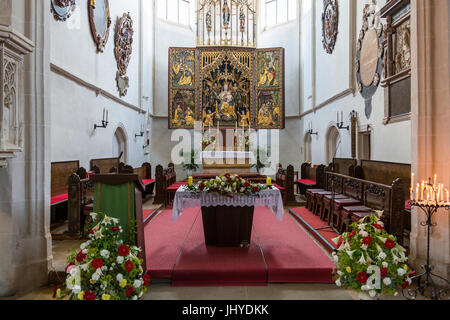 Wallfahrt in Maria Laach in der Jauerling Kirche, Wald Viertel, Niederösterreich, Österreich - Kirche der Pilger in Maria Laach in der Jauerling, Wald Stockfoto