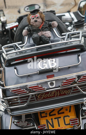 Honda Goldwing Motorräder bei der Licht-Parade Scarborough, North Yorkshire, UK. Stockfoto