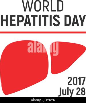 Welt-Hepatitis-Tag Vektor am 28 Juli,-design Stock Vektor