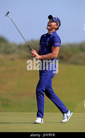 Englands Danny Willett tagsüber Praxis zwei The Open Championship 2017 im Royal Birkdale Golf Club, Southport. Stockfoto