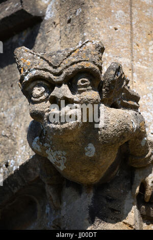 Wasserspeier an Str. Peters Kirche, Winchcombe, Cotswolds, Gloucestershire, England, Vereinigtes Königreich, Europa Stockfoto