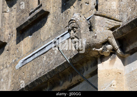 Wasserspeier an Str. Peters Kirche, Winchcombe, Cotswolds, Gloucestershire, England, Vereinigtes Königreich, Europa Stockfoto