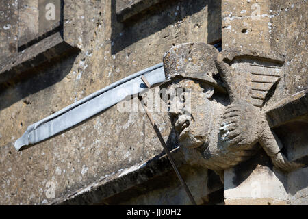 Wasserspeier an Str. Peters Kirche, Winchcombe, Cotswolds, Gloucestershire, England, Vereinigtes Königreich, Europa Stockfoto