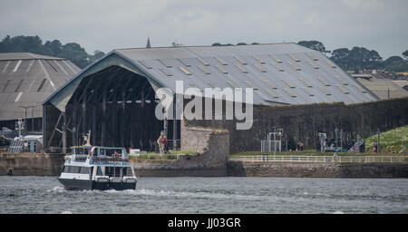 Überdachte Slip Nummer 1, Devonport, South Yard und ist das älteste überdachte Helling in der Royal Navy die Werften. Stockfoto