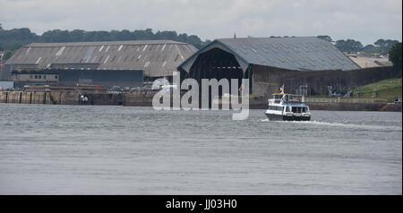 Überdachte Slip Nummer 1, Devonport, South Yard und ist das älteste überdachte Helling in der Royal Navy die Werften. Stockfoto