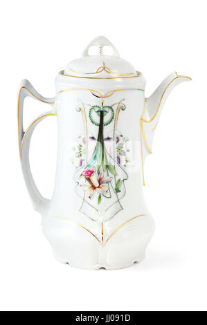 Antike Kaffeekanne Jugendstil-Zeit. Stockfoto