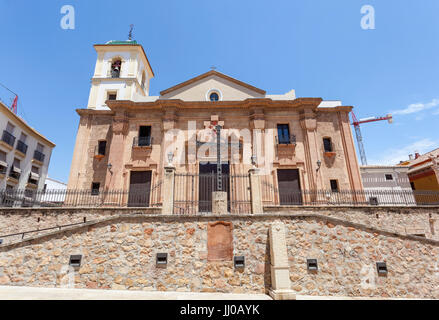 Historische Santiago-Kirche in der alten Stadt Lorca. Provinz Murcia, Südspanien Stockfoto