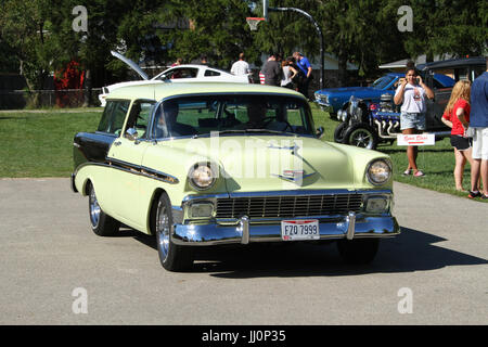 Auto-1956 Chevrolet Bel Air Nomad. Beavercreek-Popcorn-Festival Auto-Show. Beavercreek Popcorn Festival, Beavercreek, Dayton, Ohio, USA. FZQ7999 Stockfoto