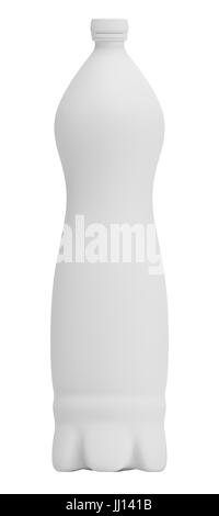 Cool realistische weißen Kunststoff-Flasche Stockfoto