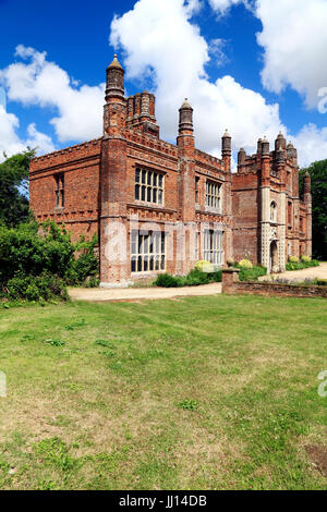 East Barsham, Manor House, Anfang 16. Jahrhundert, Tudor Manor, Südfassade, Loggia, Norfolk, England, UK Stockfoto