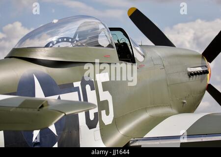 North American P - 51D Mustang "Frenesi" an das 2017 Flying Legends Airshow Stockfoto