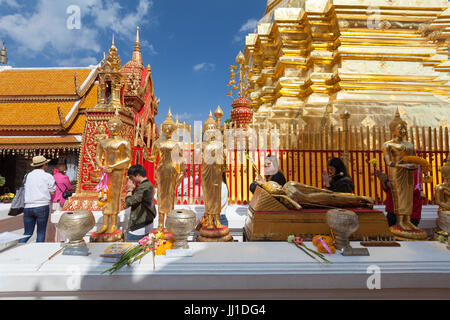 Wat Phra, die Doi Suthep Tempel, Chiang Mai, Thailand Stockfoto