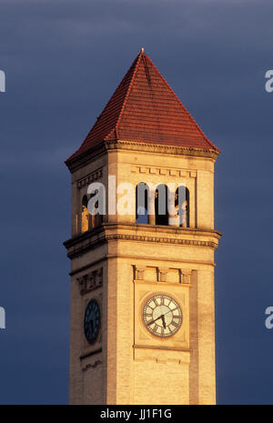 Uhrturm, Riverfront Park, Spokane, Washington Stockfoto