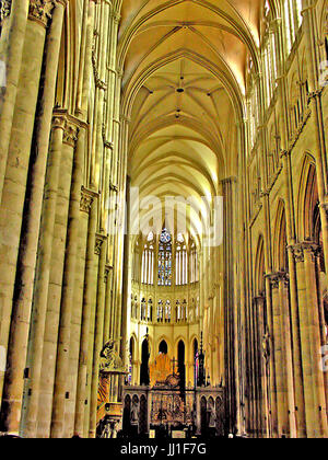 Verschiedene innen Blick auf die Kathedrale von Amiens, Frankreich, am 07.05.2006 Stockfoto