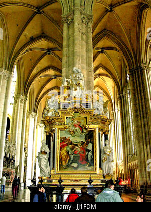 Verschiedene innen Blick auf die Kathedrale von Amiens, Frankreich, am 07.05.2006 Stockfoto