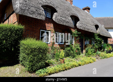 Ziemlich Reetdachhaus auf Gracious Straße im Dorf Selborne, Hampshire, UK. 9. Juli 2017. Stockfoto