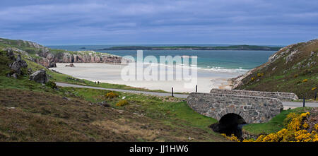 Ceannabeinne Strand im Sommer in der Nähe von Durness, Sutherland, Schottisches Hochland, Schottland Stockfoto