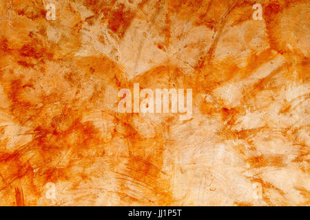 Orange bemalten Wand. Stockfoto