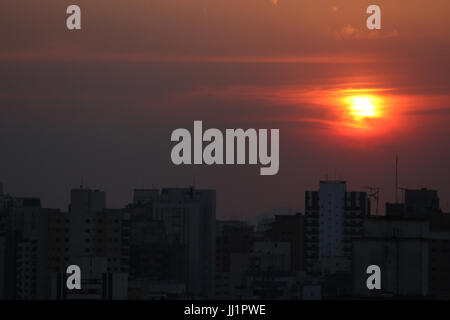 Sonnenuntergang, Landschaft, São Paulo, Brasilien Stockfoto