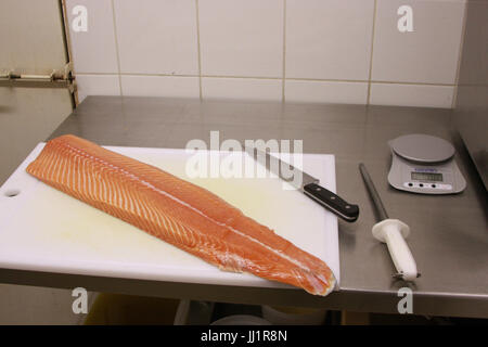 Lachs, Fisch, São Paulo, Brasilien Stockfoto