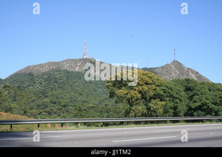 Autobahn, Pico do Jaragua, São Paulo, Brasilien Stockfoto