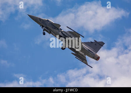 Tschechische Luftwaffe JAS - 39C Gripen bei Yeovilton. Stockfoto