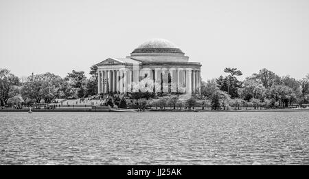 Thomas Jefferson Memorial - Blick von Tidal Basin in Washington Stockfoto