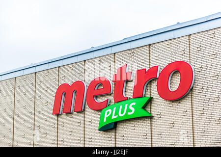 Montreal, Kanada - 26. Mai 2017: Metro Plus Supermarkt in der Stadt Québec Region closeup Stockfoto