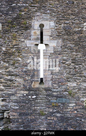 Ferns Castle, County Wexford, Irland, ein anglo-normannischen Festung, in der Mitte des 13. Jahrhunderts von William, Earl Marshall. Heute etwa die Hälfte der Burg steht noch. Stockfoto