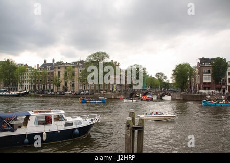 Les Canaux d, Patrimoine Unesco, Pays-Bas - Kanäle von Amsterdam, UNESCO-Welterbe, Niederlande Stockfoto