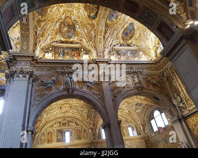 BERGAMO, Italien - 28. April 2017: Innenraum des Duomo di Bergamo in Italien. Diese Kathedrale Saint Alexander von Bergamo, Schutzpatron der gewidmet ist die Stockfoto