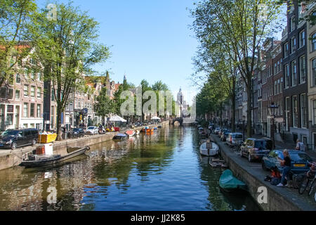 Les Canaux d, Patrimoine Unesco, Pays-Bas - Kanäle von Amsterdam, UNESCO-Welterbe, Niederlande Stockfoto