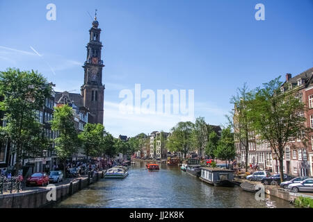 Les Canaux d, Patrimoine Unesco, Pays-Bas - Kanäle von Amsterdam, UNESCO-Welterbe, Niederlande Stockfoto