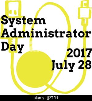 System Administrator Appreciation Day, Juli Stock Vektor