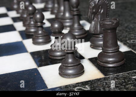 Bild von einem Schach Brett und Schach Stücke Stockfoto