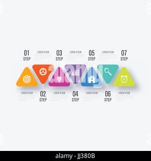 Vektor-Dreiecke für die Infografik Stock Vektor