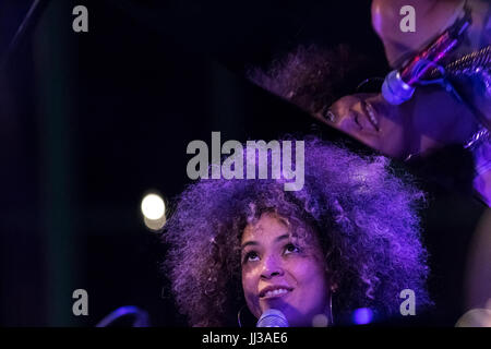 Cartagena, Spanien. 17. Juli 2017. Sängerin Kandace Federn in La Mar de Músicas Festival. Bildnachweis: ABEL F. ROS/Alamy Live-Nachrichten Stockfoto