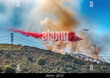 Saratoga, Kalifornien, USA. 17. Juli 2017. Feuer aus Mt. Eden Road in Saratoga, Kalifornien Credit: Kathryn Capaldo/Alamy Live News Stockfoto