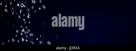 Zusammenfassung Hintergrund mit Buchstaben. Stockfoto