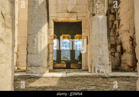 Der Tempel des Hephaistos in der antiken Stadt Athen Griechenland Stockfoto