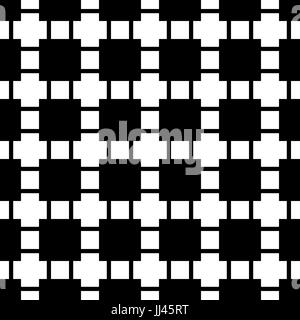 Monochrom abstrakt nahtlose geometrische quadratischen Raster - Vektor Hintergrund Stock Vektor
