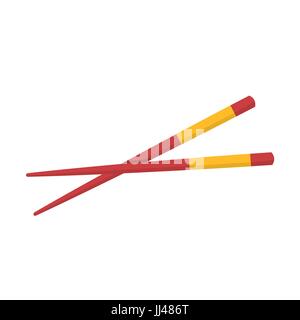 Ess-Stäbchen japanische Symbol Isolated on White. Vektor-Illustration-EPS10 Stock Vektor