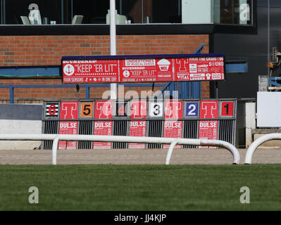 Windhund-Falle bei Drumbo Park Greyhound Stadium, Lambeg, Nordirland. Stockfoto