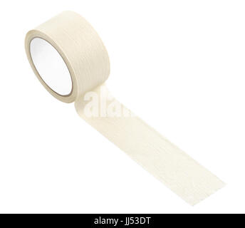 Klebeband auf weißem Hintergrund, isoliert Stockfoto
