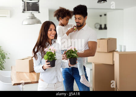 Bild der glücklichen Familie haben wundervolle Zeit zusammen Stockfoto