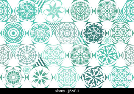 Mint blau fällt auf Türkis-weißen Streifen. Nahtlose Vektormuster auf gestreiften Minze Hintergrund. Ferien-Hintergrund. Kunst Stockfoto